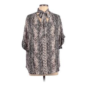 Jules & Leopold Animal Print  Career Lightweight Blouse sz Large Womens Top